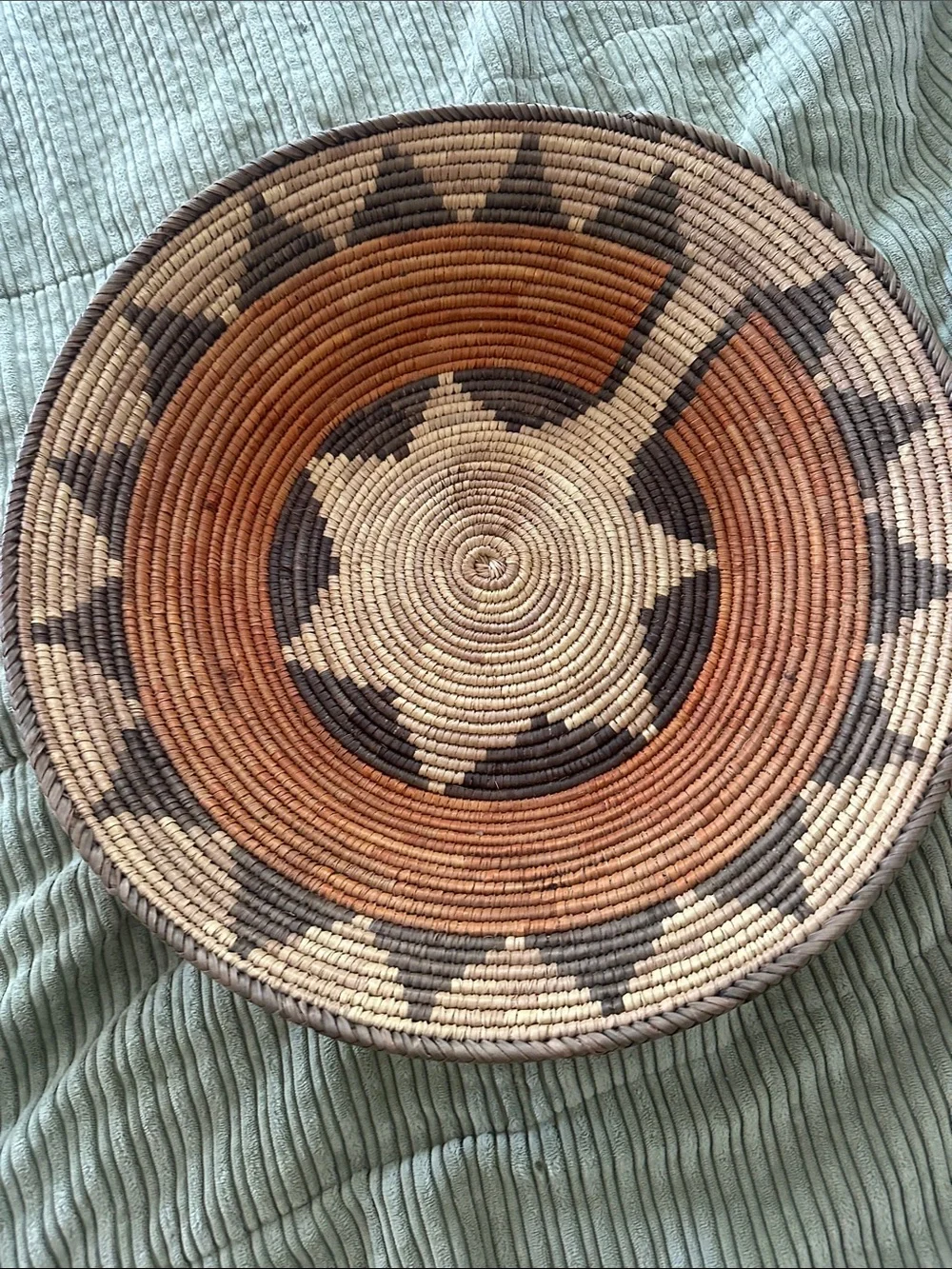 Handwoven Native American Vintage Decorative Woven Basket Bowl